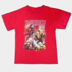 Transformers red graphic short sleeve t shirt boys size small